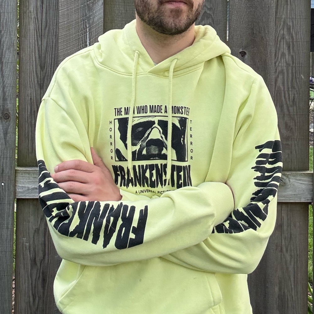 Frankenstein Men's Graphic Hoodie - Yellow